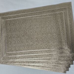 Metallic Gold Woven Placemat Set - Stylish Table Linens